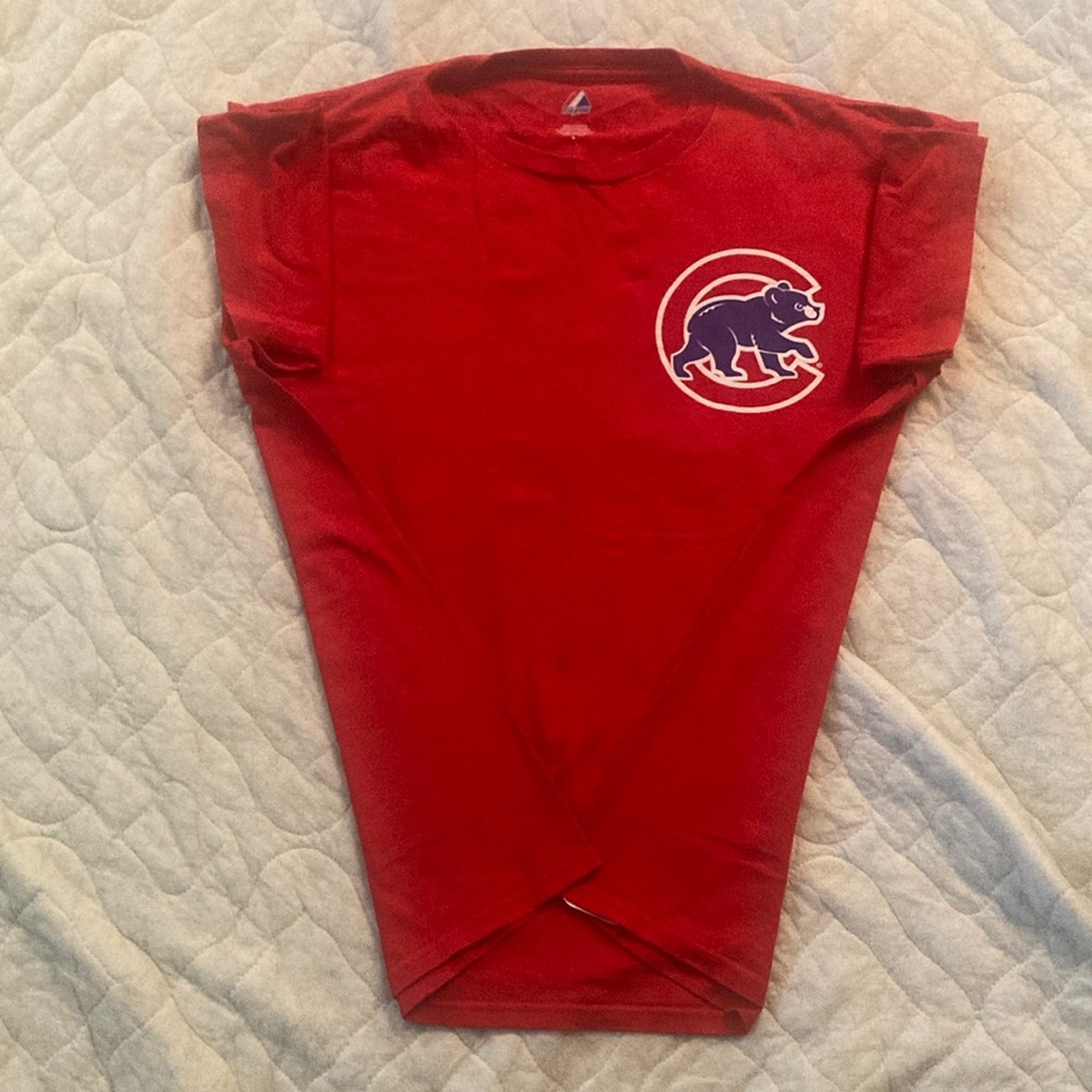 Vintage Derrick Lee #25 Majestic (Large) Chicago Cubs Short Sleeve Shirt